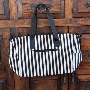 Alice + Olivia Stripped Duffle Bag - NWOT - Black and White
